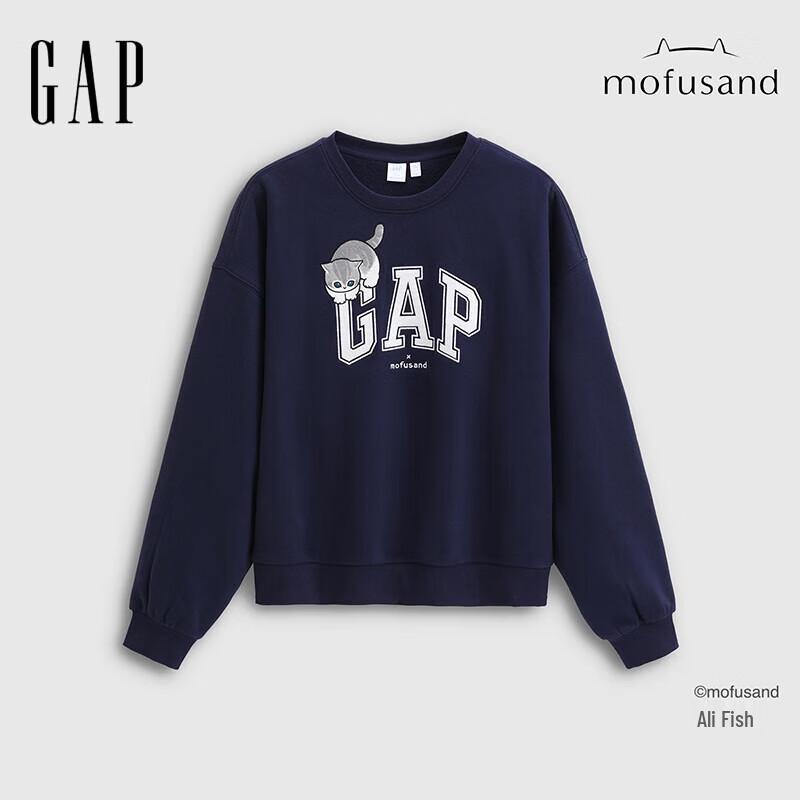 

Gap x mofusand Women s Fleece Crewneck Sweatshirt M