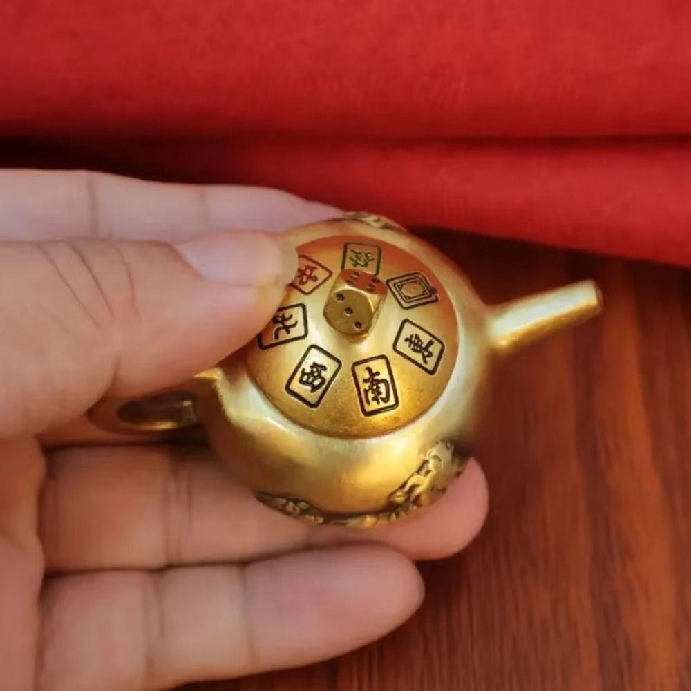 Traditional Mini Brass Teapot Creative Brass Teapot Miniature Toy Tea Kettle Miniature  Office
