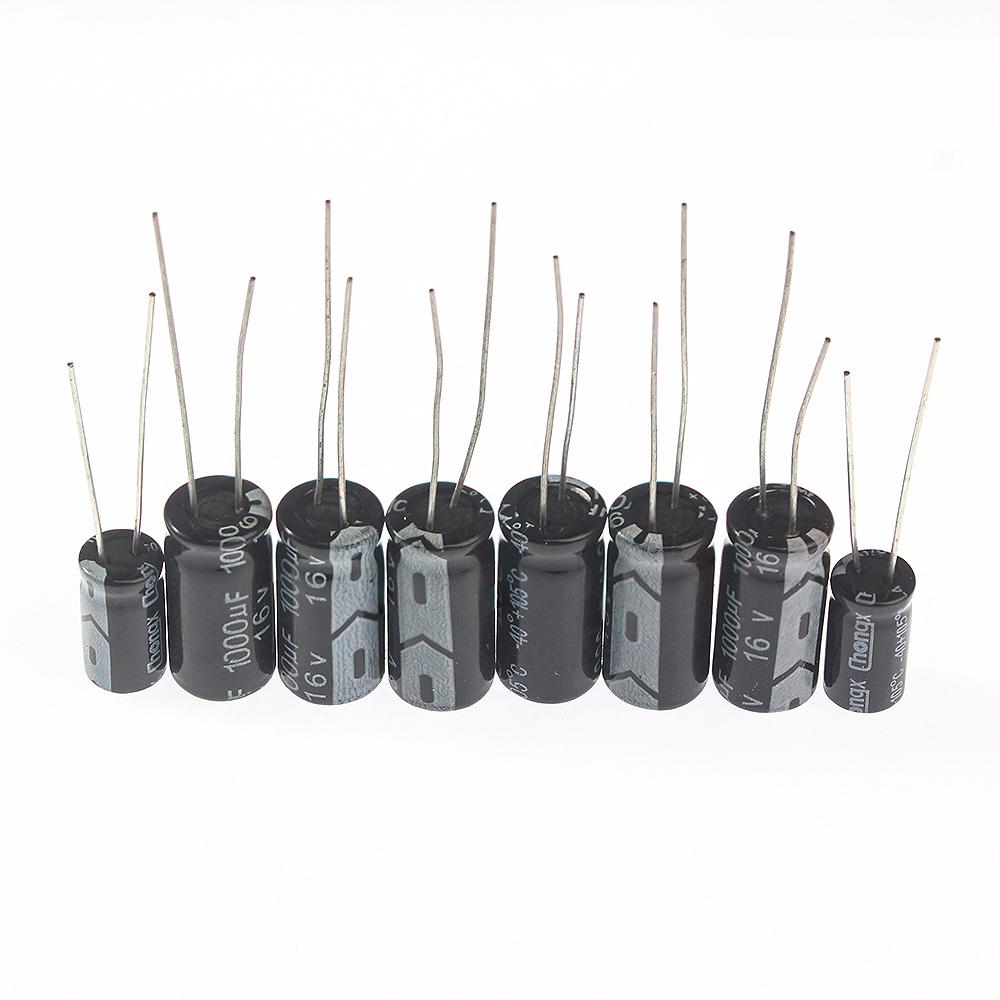 500PCS 0.1uF~1000uF Assorted Aluminum Electrolytic Capacitors Kit Box, 10V 16V 25V 50V 24 kinds Capacitor Set For Electronic DIY