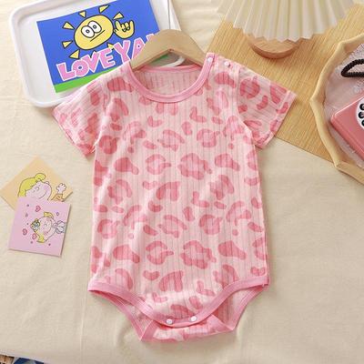 Unisex Baby Cotton Romper: Short-Sleeved, One-Piece for Newborns - Perfect for Spring & Summer
