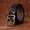 High-end Men's Genuine Leather Belt Men's First-layer Cowhide Versatile Copper Buckle Youth Casual Jeans Belt