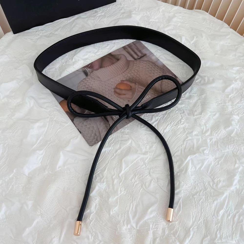 Wide Leather Thin Belt Waist Chain Knotted Waist Belt Fashion Waist Band  Women