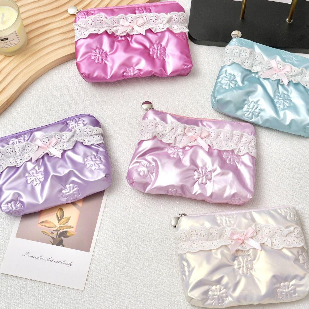New Butterfly Lace Coin Purse Large Capacity Multipurpose Storage Bag Portable Earphone Bag Women