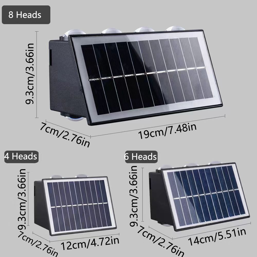 Warm/White/RGB Lights Solar Wall Lamp IP65 Waterproof Automatic Outdoor Lighting  Courtyard