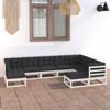 Day and Night - Day and Night 9-piece Garden Furniture Set with White Pine Wood Cushions