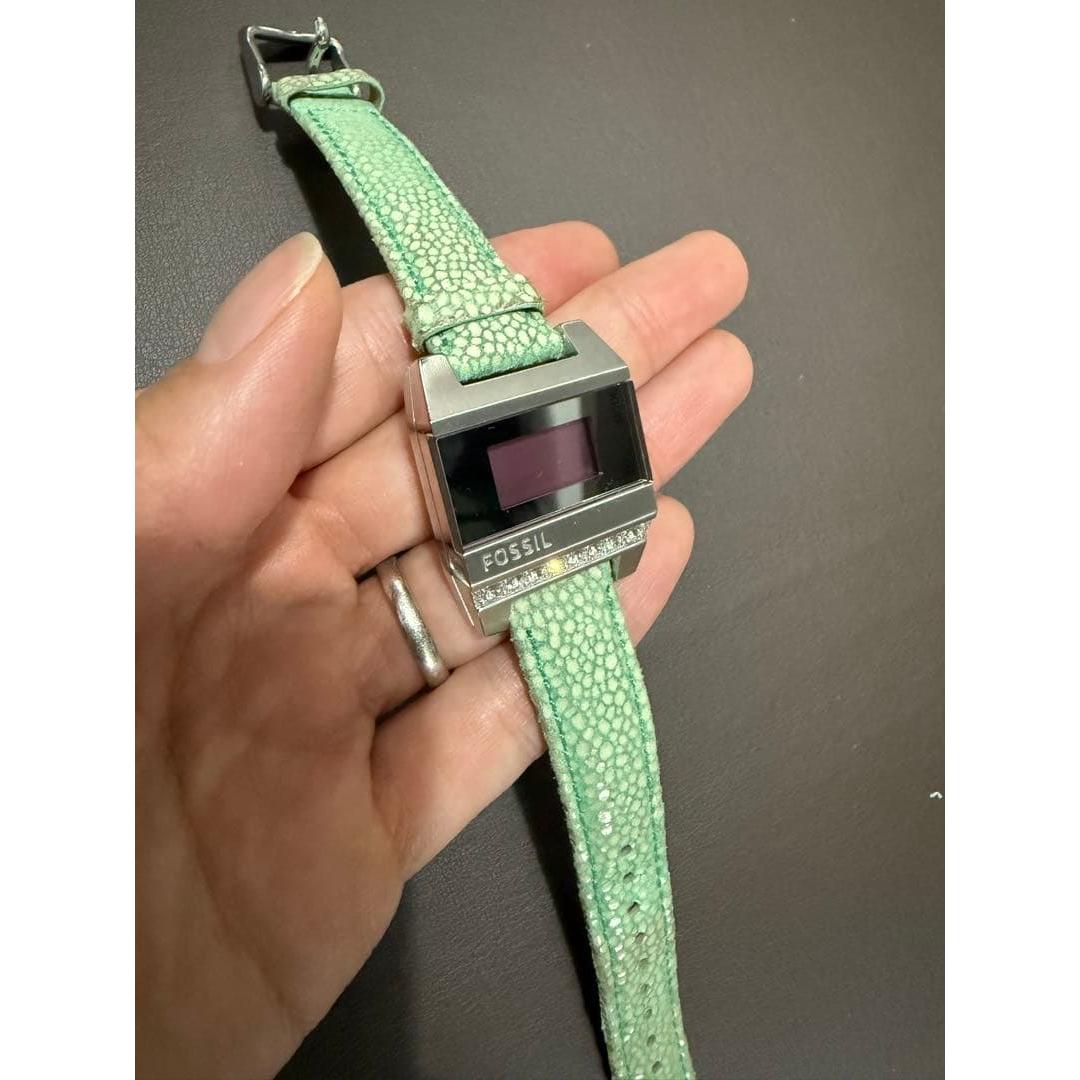 Used FOSSIL Women s Digital Watch Light Green
