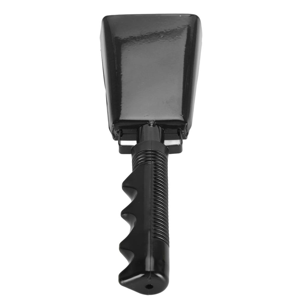 Cow Bell Noise Maker with Handle Loud Cheering Hand Bell Percussion Musical Instrument for Sporting Event Football Games Black