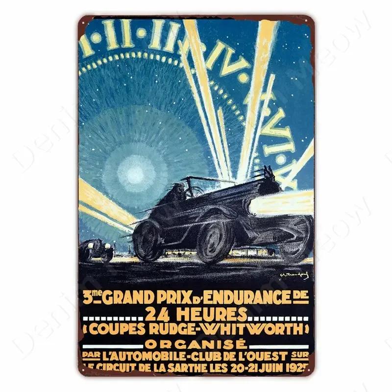 Monaco Grand Prix Vintage Metal Sign, Car Racing Tin Plaque, Motorcycle Retro Poster For Bar, Man Cave, Home, Autos Wall Decor