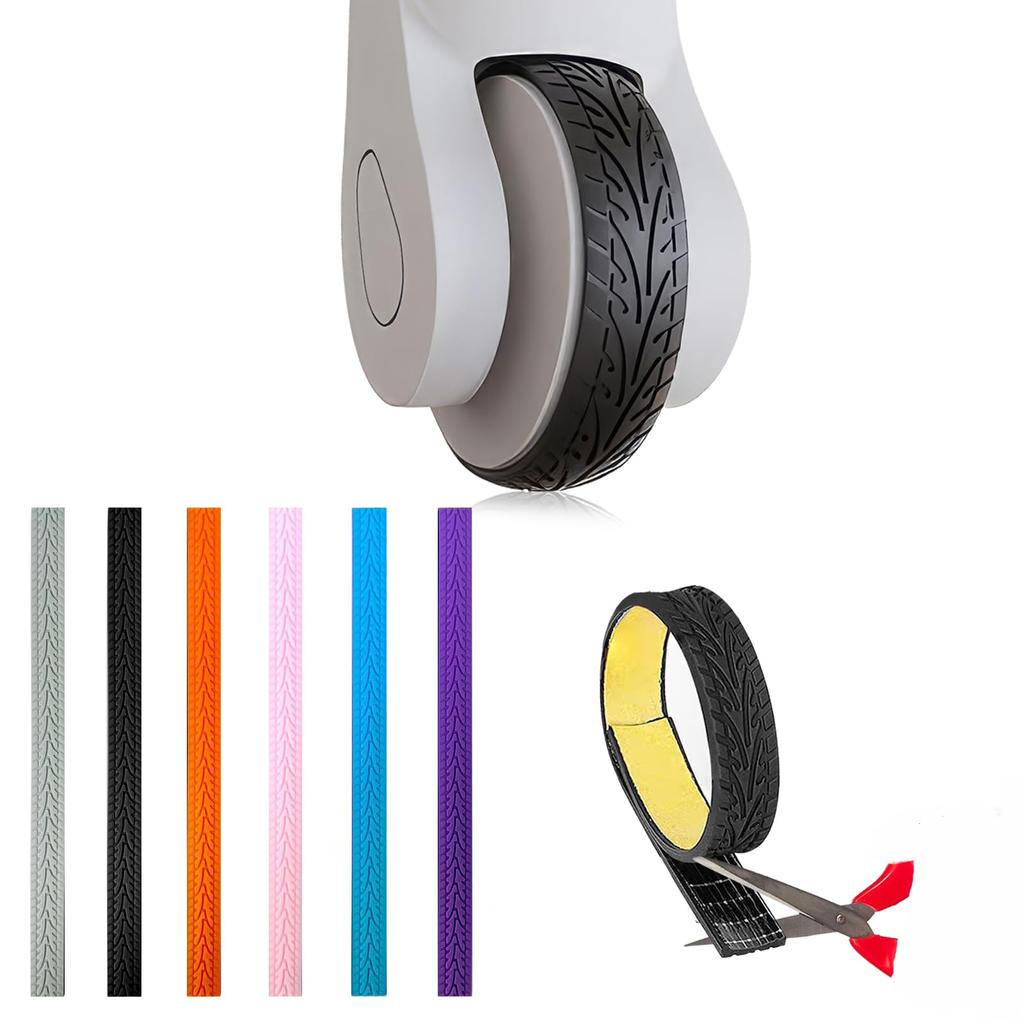 TUAHOUS Wheel Cover, 8 Caster Covers, Silent, Silicone, Cutable, Scratch-Resistant, Dirt and Rolling Prevention,