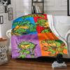 1pc Turtles TMNT Cozy Print Blanket Lightweight Warm Flannel Throw Blanket For Sofa, Bed, Living Room