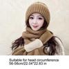 Knitted Snow Hat Integrated Ear Protection Windproof Cap Scarf Neck Warmer Cross Cycling Balaclavas Hat Soft Thicken Outdoor Cap