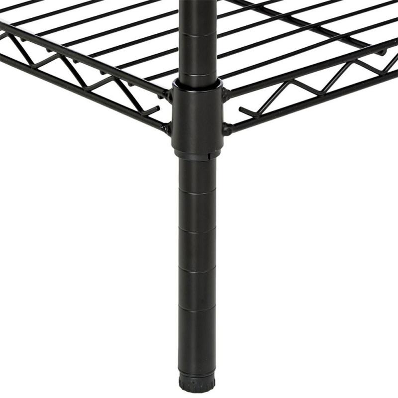 4-layer Plastic Coated Iron Shelf Without Wheels For Organizing Displaying Accessories Products