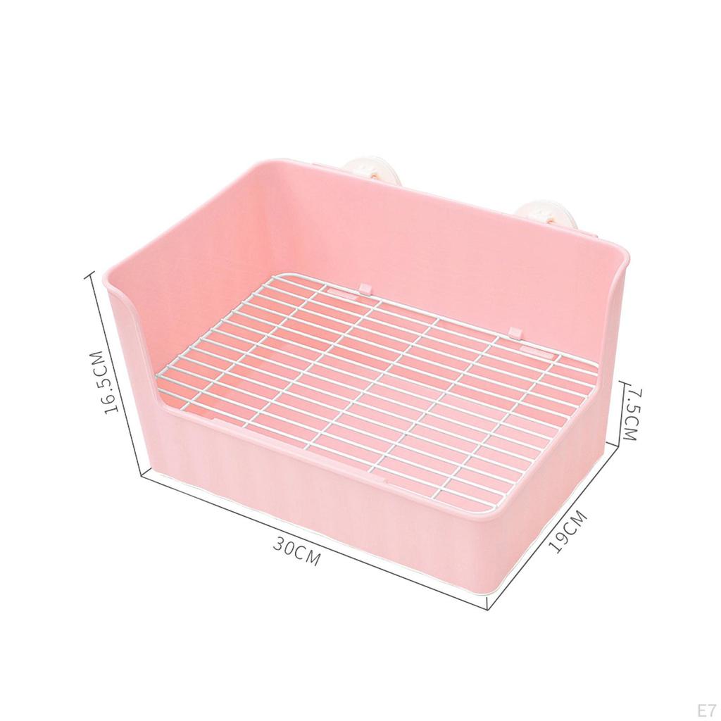 Caja de Esquina para Inodoro de Limpieza Fácil con Rejilla de Barrera Alta para Mascotas