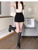 2024 Women's High Waist White Booty Shorts - Summer Elastic Leggings