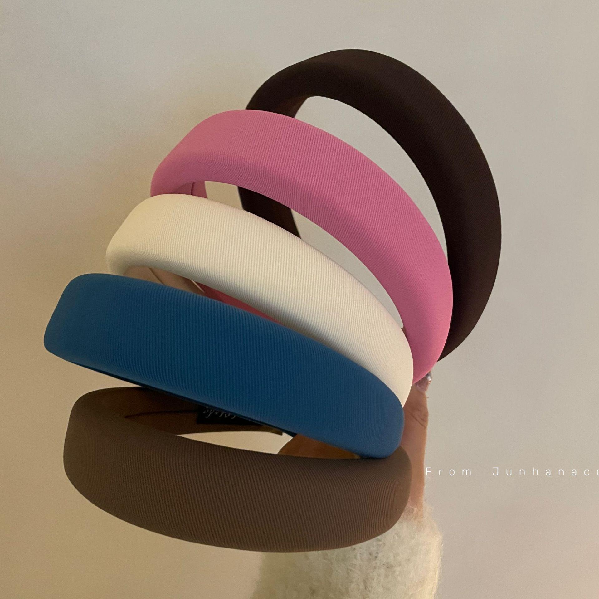 

Whitening Color Sponge Headband – Slims Face, High Skull Top, Pink & Blue, Ideal for Washing Face & Hair Styling.