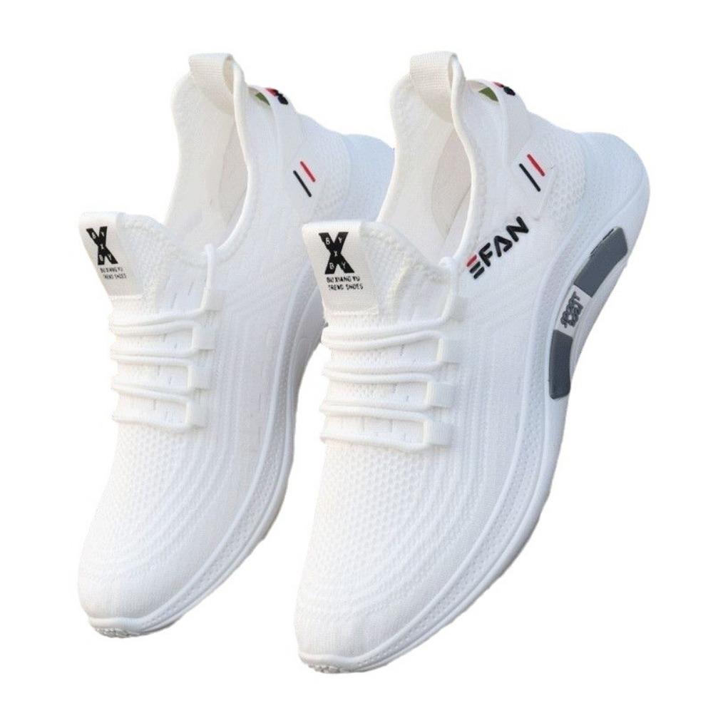 Мужские модные тканые вязаные дышащие кроссовки — фото 6