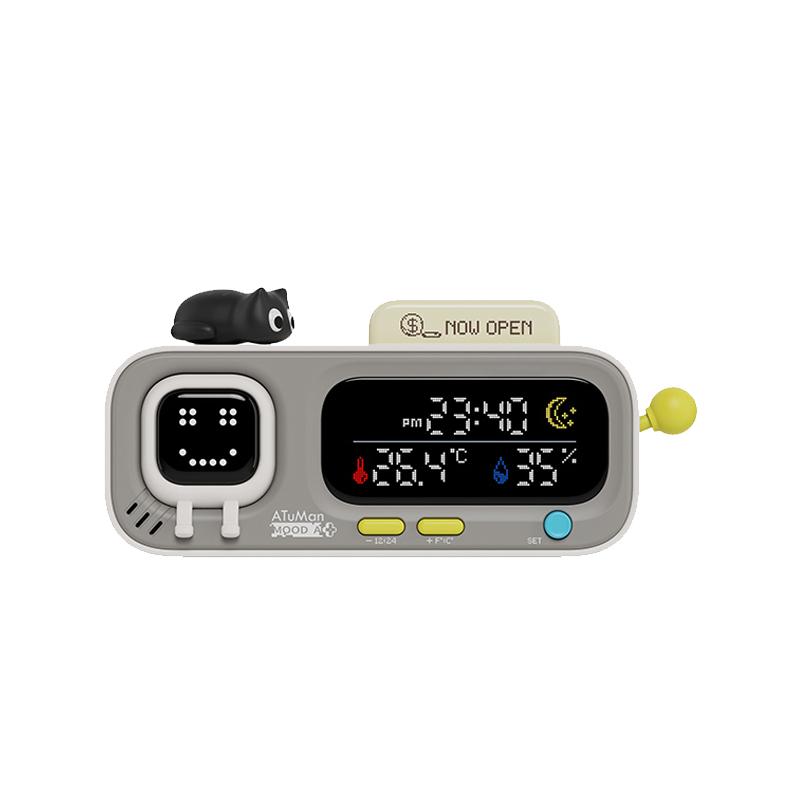 DUKA MOODA Smart Desktop Temperature and Humidity Clock Electric Digital Home Temperature and Humidity Meter Smart Fun Reminder