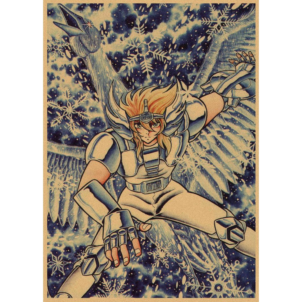 Saint Seiya Retro Kraft Paper Anime Poster Wall Decor Mural 374