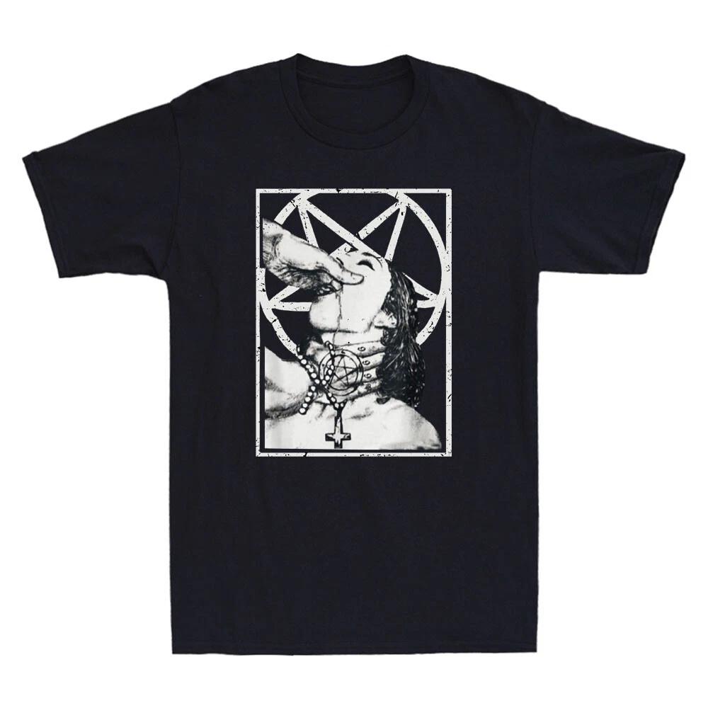 New Choke Me Satan Unholy Occult Gothic Evil Funny Retro Men Short Sleeve Tee High-end Luxury Is for Both Men and Women Top Y2k