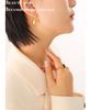Elegant Gold-Plated Water Drop Earrings for Women - Titanium Steel, Niche Design, Colorfast Jewelry