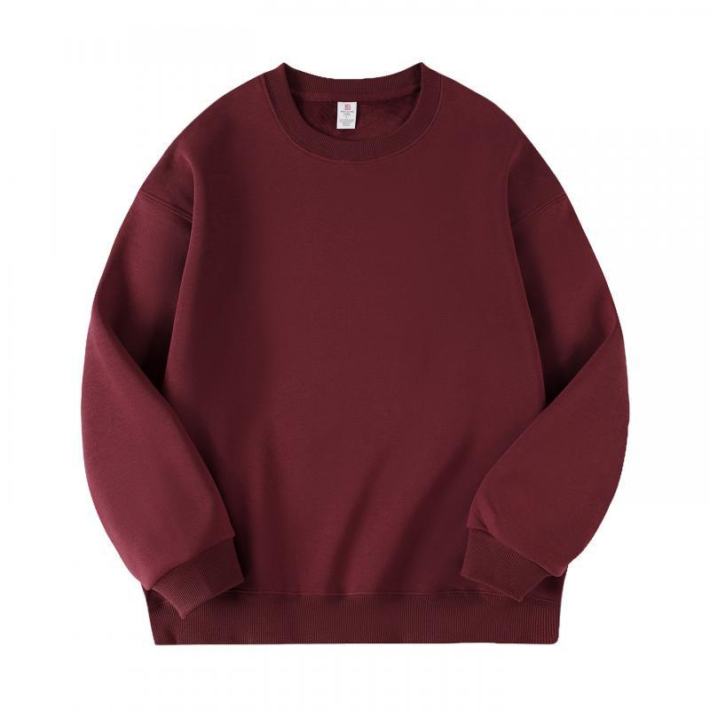 Men's Versatile Round Neck Plus Velvet Hoodie - Autumn/Winter Collection