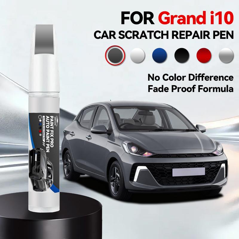 Per Hyundai Grand i10 1996-2026 Penna per Riparazione Vernice Ritocco Rimuovi Graffi Fai da Te Accessori Auto Nero Bianco