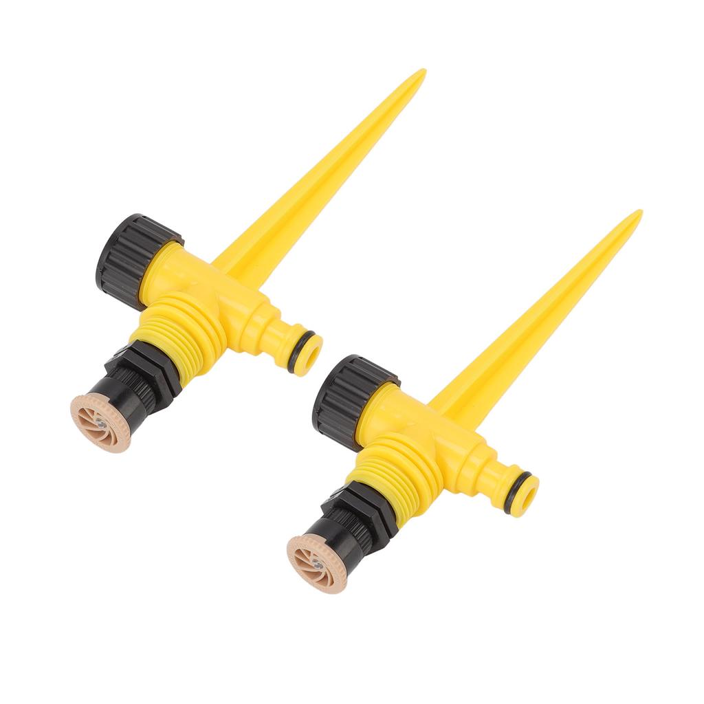 2Set 360 Degree Rotating Garden Yard Sprinkler Ground Plug Type McGonagall Sprinkler Head for Drip Irrigation Green
