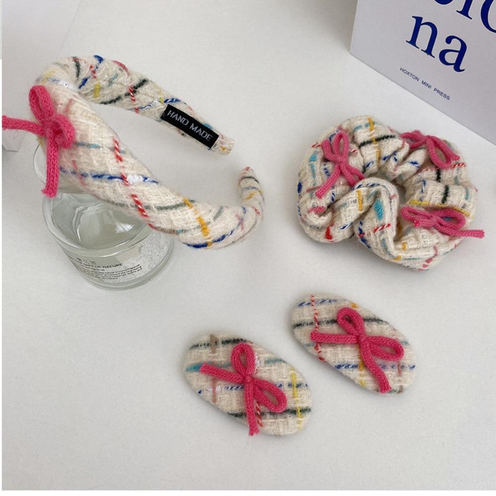 

2Pcs Pink Hairpin Bow Knot Hairband New Headband Woman