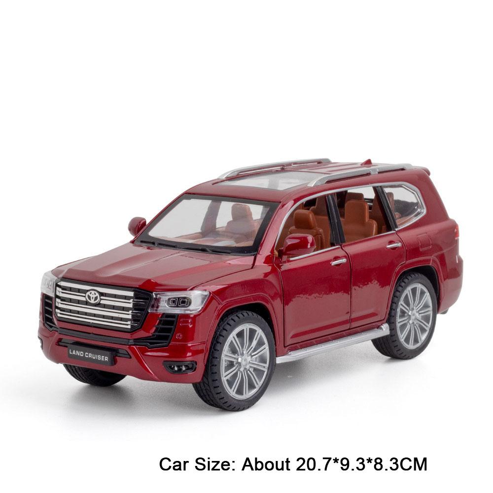 1:24 FJ Cruiser LC300 Car Model Toy Metal Diecast SUV Sound Light Rubber Tires Off-road Vehicle Models Simulation Boys Gifts