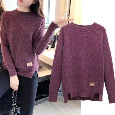 Damen Pullover und Pullover Herbst Winter Langarm Pullover Solide Pullover Weibliche Casual Kurz Strickpullover