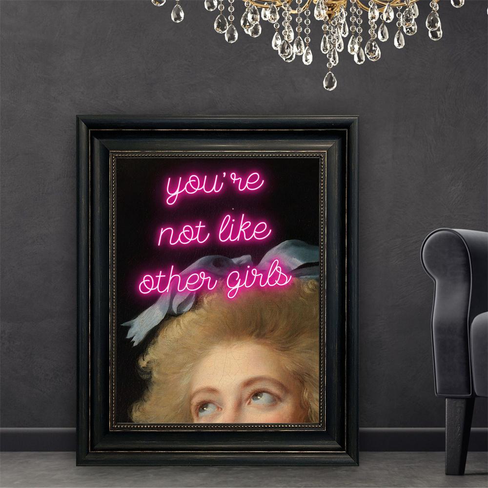 

Смішний темний портретний плакат. Вінтажна зміна портретних принтів. Декор. Неонова цитата. Moody Art. Галерея картин на полотні. Настінне мистецтво. Домашній декор. 21x30 No Frame