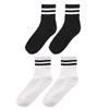 Fashion Cotton Unisex Two Bar Casual Hosiery Korean Style Socks Middle Tube Hosiery Female Socks