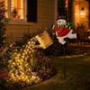 Waterproof Christmas Santa Solar Kettle  Light Lawn Landscape Festive  Lights  Christmas Season
