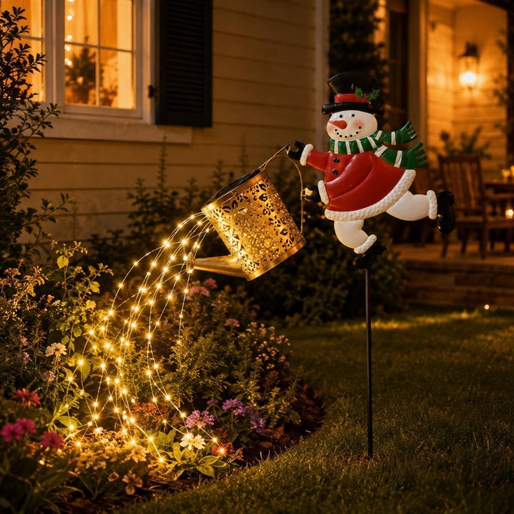 Waterproof Christmas Santa Solar Kettle Light Lawn Landscape Festive Lights Christmas Season