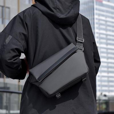 Men's Techwear Multifunctional Crossbody Messenger Bag - Large Capacity, Trendy Sport Travel Design for Motorcycle and Single Shoulder Use