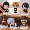 Gintama Pvc Figurine Set With Sitting Characters For Desk Decor And Gift Ideas