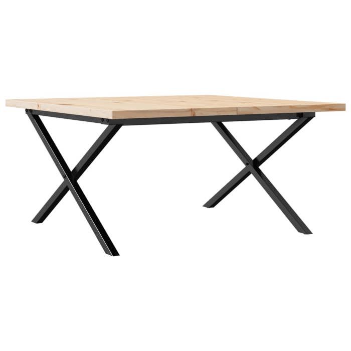 VidaXL Table Basse Cadre en X, Table d'Appoint, Bout de Canapé, Meuble de Salon Salle de Séjour, 90x90x45,5cm Bois de Pin 3282753