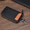 Car Key Bag Door Entry Card Key Leather Case Zipper Car Door Key Protective Case