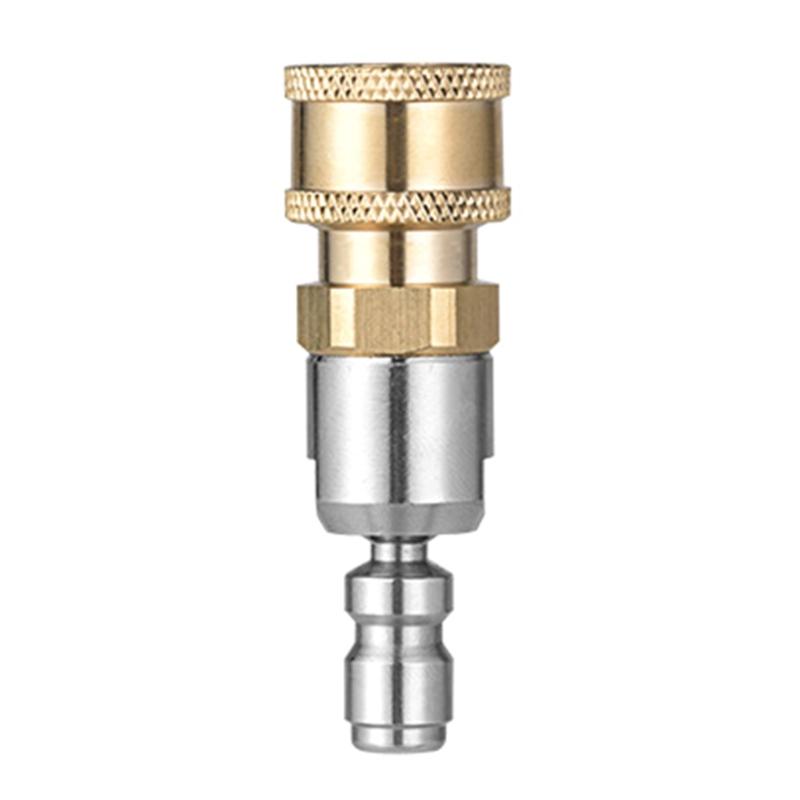 Stainless Steel 1/4Inch Quick Connect Coupling Adjustable Adapter for High Pressure Cleaners Durable & Easy To Install