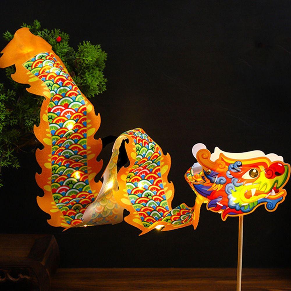 Kinesisk Drakdanslykta Handgjord Välsignelse Handhållen Draklykta Traditionell Dans Drakband Nyår