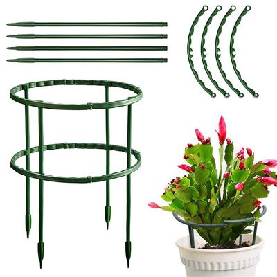 6/8/10pc Can Spliced Plant Support Pile 2 Sizes Single Layer Orchid Rack Multi Meat Sun Flower Support Leaf Rack Garden Accessor