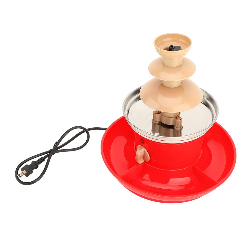 Partiler için Elektrikli Çikolata Şelalesi Makinesi 30W 50HZ 3 Katlı Çikolata Şelalesi ve Fondü