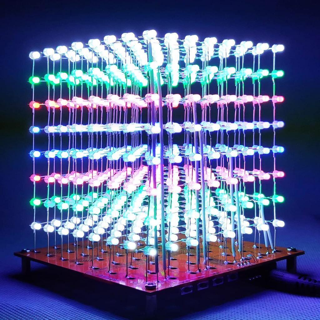 iCubeSmart 3D8MINI Led DIY Electronic Led Cube Soldering Practice Led Kit Practice Electric Kit Craft Electronic Work Kit Cube, Kit, Kit, Kit,