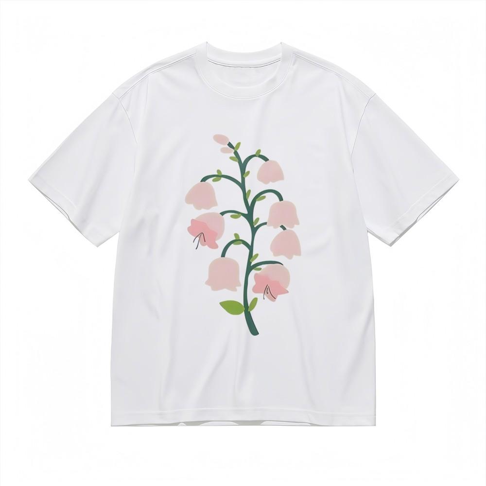 

Men s Soft Breathable All Season Classic T-Shirt Lily Of The Valley Design Tee 4XL