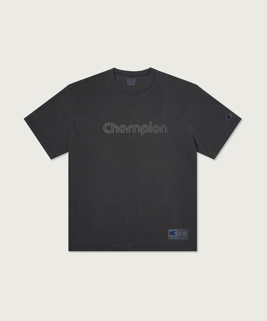 CHAMPION Track Logo Garment-Dyed T-Shirt 3 Colors