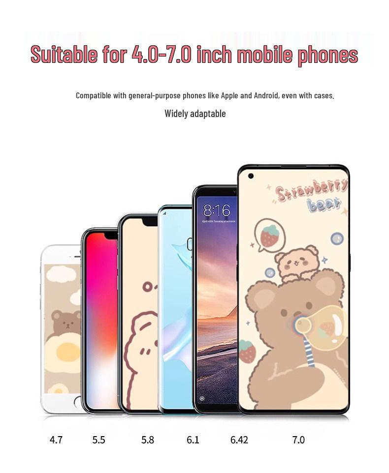 Universal Cartoon Shockproof Car Phone Holder with Suction Cup for Navigation