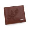 Men's Fashion Business Wallet with Multi-Card Slots and Embossed Eagle Design