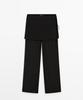 Masimodutti Fluid Contrast Silk Pants