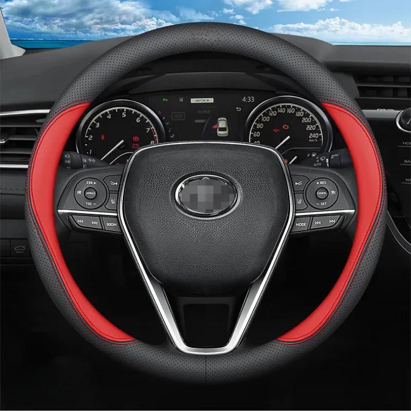 Nappa Leather Steering Wheel Covers,Universal Non-Slip Car Steering Wheel Cover,All Seasons Auto Steering Wheel Protector