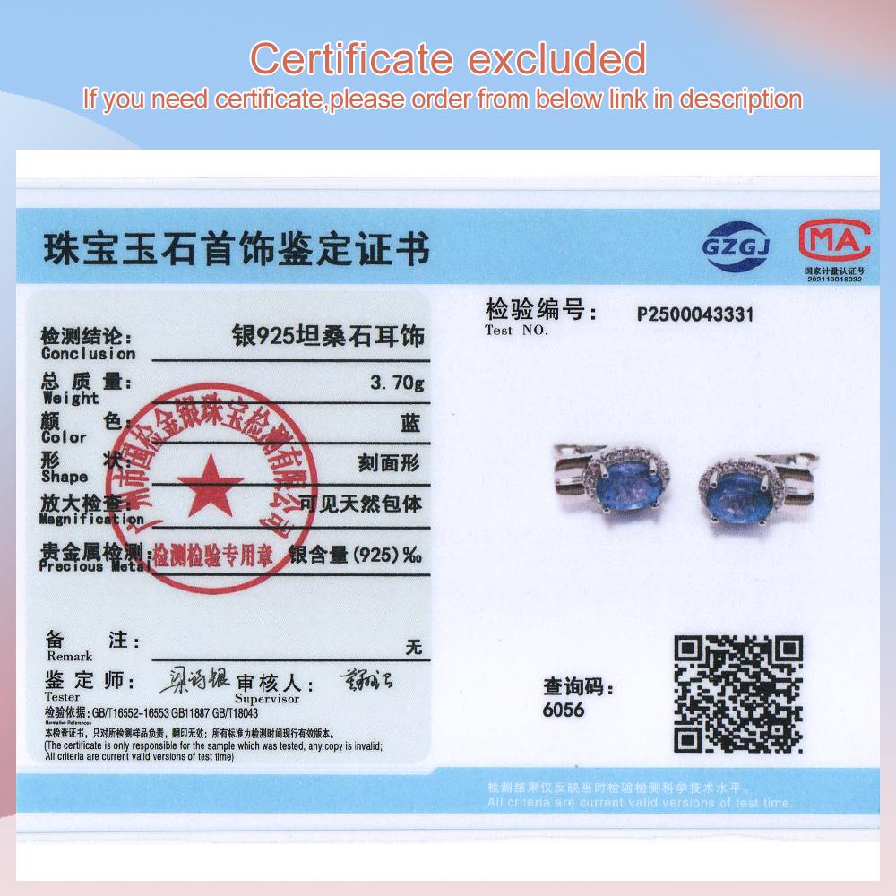 Precious Rare Natural blue Tanzanite Ring Earrings Set Real Gemstone Silver jewelry Women's anniversary & wedding gift